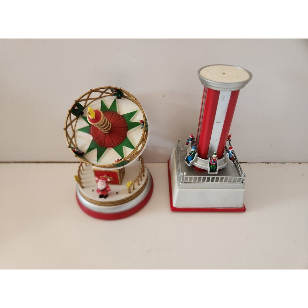 PAC Pan Asian Creations Christmas Ferris Wheel/Tower Light Up Music WORKS (2)